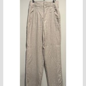 Beige linen trousers